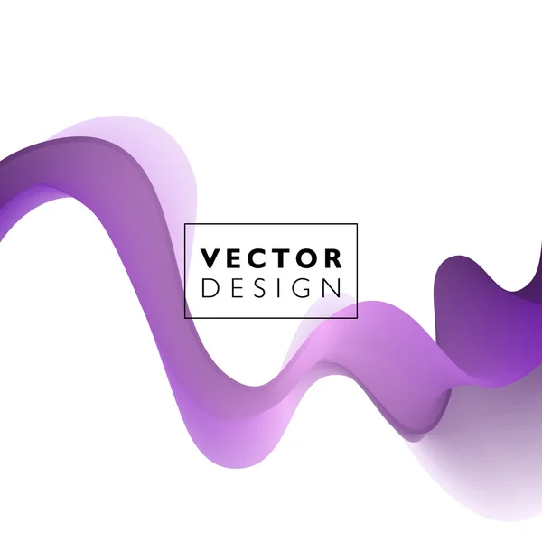 Ilustração movimento onda suave abstrato — Vetor de Stock