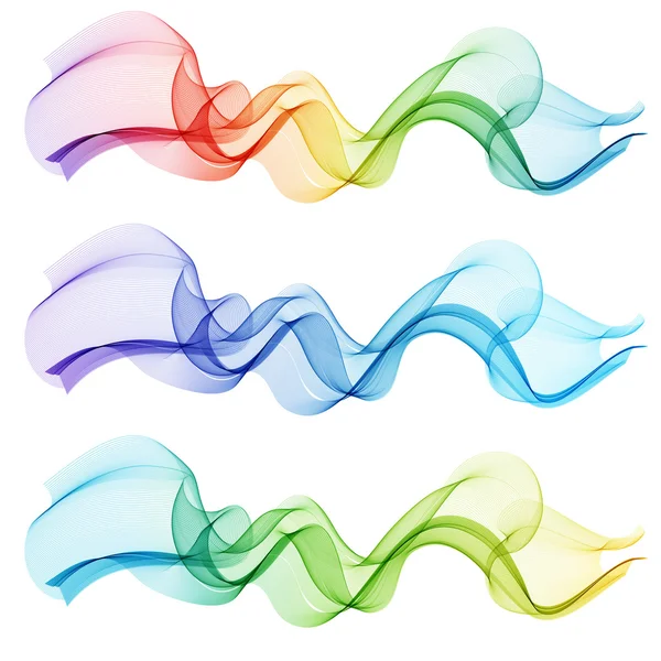 抽象的なベクトルの背景、波線の色 — ストックベクタ