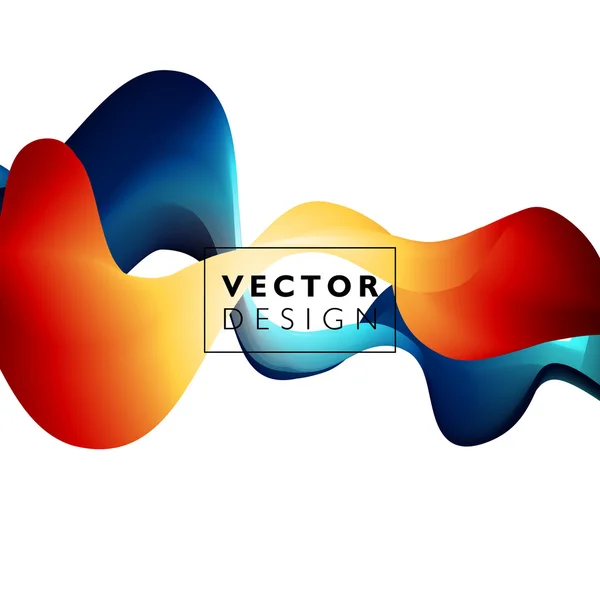 Ilustración abstracta de movimiento de onda suave — Vector de stock