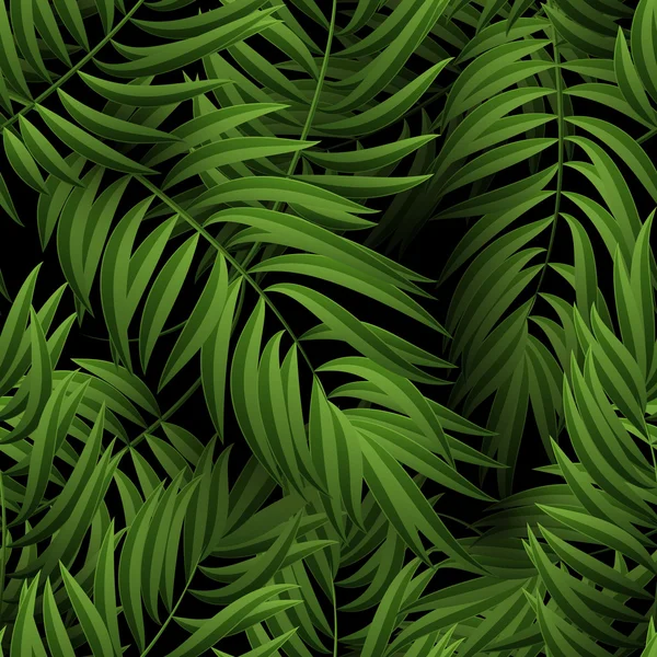 Nahtlose tropische Dschungel Blumenmuster mit Palmwedeln. Illustration. — Stockfoto