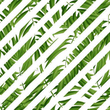Tropical Palm leaves. Vector seamless
