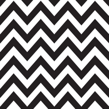 Siyah klasik zikzak çizgiler desen. Vektör tasarımı