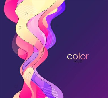 Renkli ve soyut bir arkaplan. Dinamik Etki. Vektör İllüstrasyonu. Tasarım Şablonu.