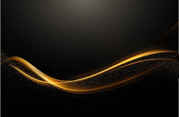 Elemento de diseño de onda de oro de color brillante abstracto — Foto de Stock