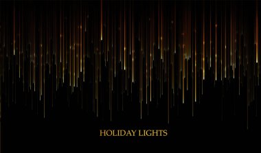 Siyah arkaplanda altın parçacıklar perdesi