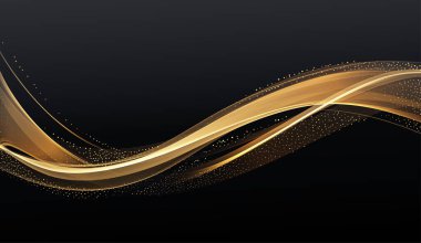 Tatil Soyut Parlak Altın Tasarım Ögesi