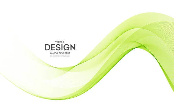 Vector groene kleur abstracte golf design element — Stockvector