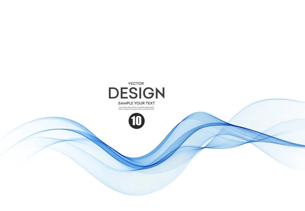 Векторний синій колір абстрактний елемент дизайну хвилі — стоковий вектор