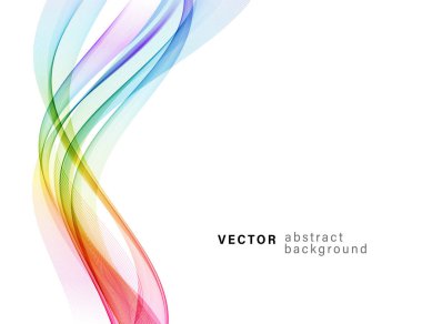 Soyut parlak renk spektrum dalga tasarım elementi