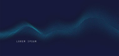 Soyut dalga noktaları olan vektör arkaplanı