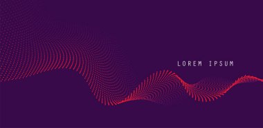 Soyut dalga noktaları olan vektör arkaplanı