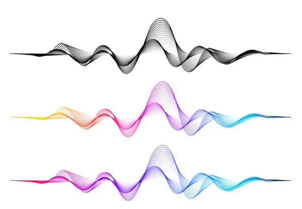 Fondo vectorial con onda de mezcla abstracta de color — Vector de stock