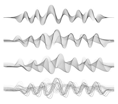 Siyah renk soyut harmanlama dalgası ile vektör arkaplanı