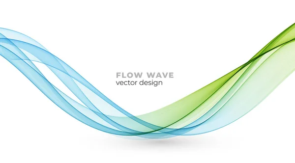 Vector abstract colorful flowing wave lines isolated on white background. Design element for technology, science, modern concept. — Stock Vector