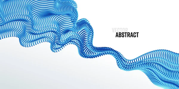 Fundal vectorial cu puncte abstracte big data splash 3d. Banner științific modern — Vector de stoc