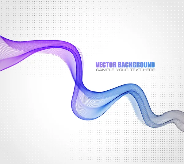 Abstract blue and violet transparent wave background — Stock Vector