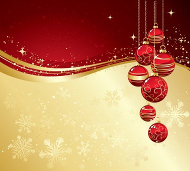 Neşeli Noel kartı ile kırmızı biblo