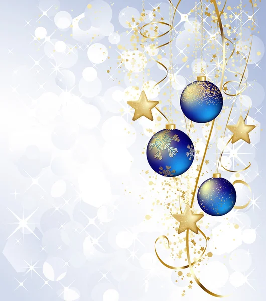 Neşeli Noel kartı ile mavi biblo