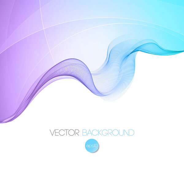 Abstract blue transparent wave background