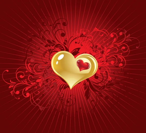 Fond de valentines rouges — Image vectorielle