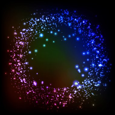 Koyu arka plan renk ışık ile