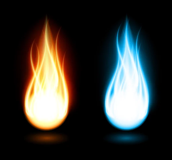 Dark background with flame — Stock Vector