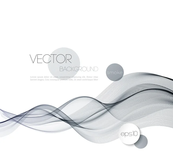 Abstract smoky waves  background. Template brochure design — Stock Vector