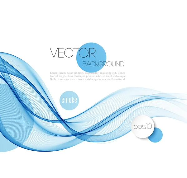 Abstract smoky waves  background. Template brochure design — Stock Vector