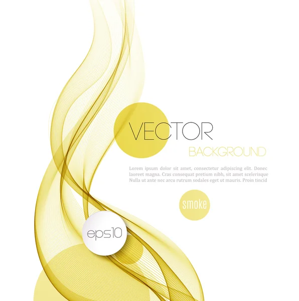 Abstract smoky waves  background. Template brochure design — Stock Vector