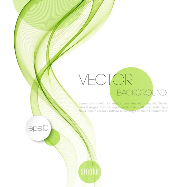 Abstract smoky waves  background. Template brochure design — Stock Vector