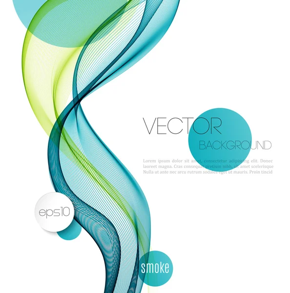 Astratto sfondo onde fumose. Modello brochure design — Vettoriale Stock