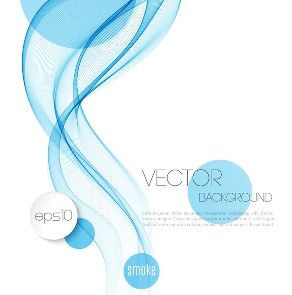 Abstract smoky waves  background. Template brochure design — Stock Vector