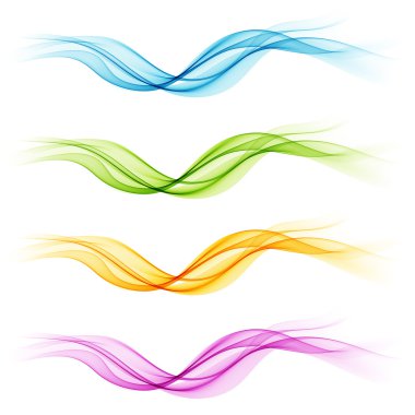 Renk soyut dumanlı dalgalar kümesi.