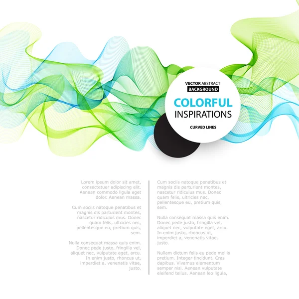 Abstract rokerige golven achtergrond. Model brochure ontwerp — Stockvector