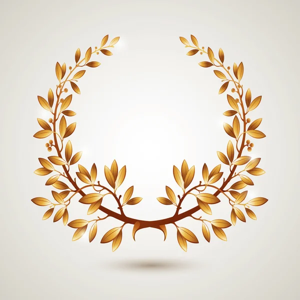 Vector laurel de oro — Vector de stock