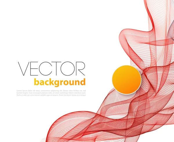 Abstract curved lines background. Template brochure design — Stock Vector
