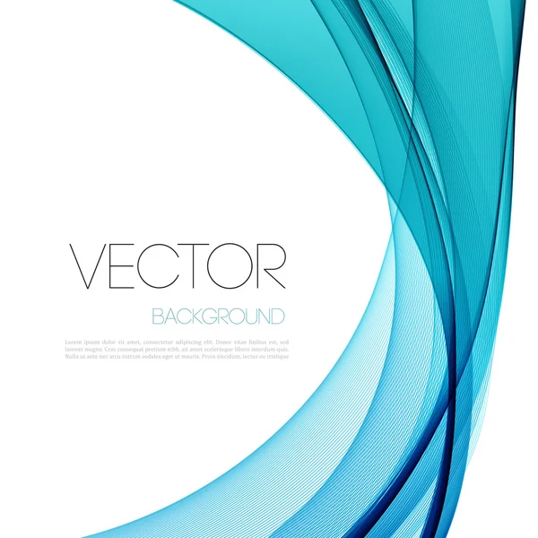 Abstract curved lines background. Template brochure design — Stock Vector