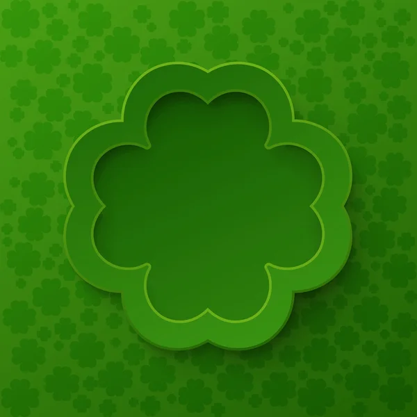 Happy St. Patricks Day Poster. Klaver frame — Stockvector