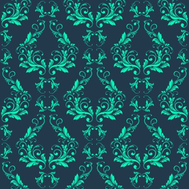 Soyut vintage sorunsuz damask deseni