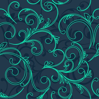 Soyut vintage sorunsuz damask deseni