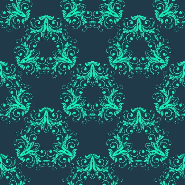 Abstract vintage seamless damask pattern — Stock Vector