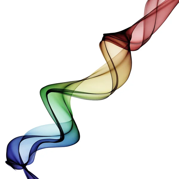 Fumaça colorida no fundo branco . — Fotografia de Stock