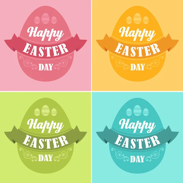 Happy Easter Typographical Background — Stock Vector