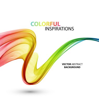 Soyut dumanlı dalga arkaplanı. Şablon broşür tasarımı