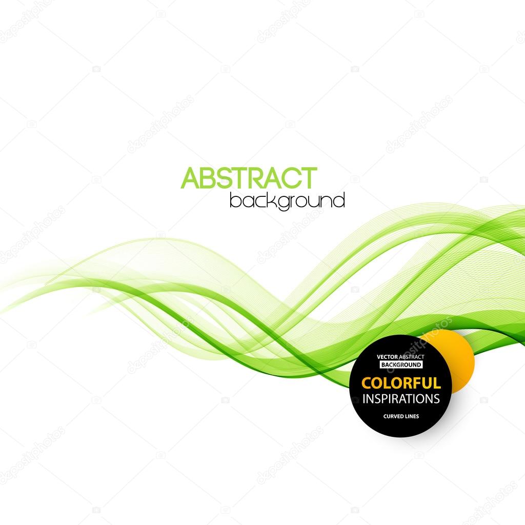 Abstract curved lines background. Template brochure design