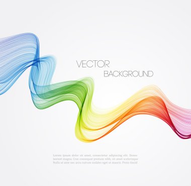 Soyut eğri çizgi arkaplanı. Şablon broşür tasarımı