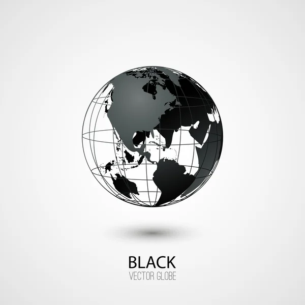 Чорний глобус — стоковий вектор