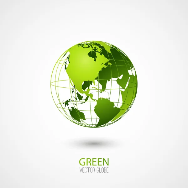 Globe vert — Image vectorielle