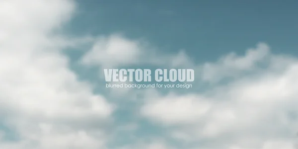 Cielo azul con nubes. Fondo vectorial. — Archivo Imágenes Vectoriales