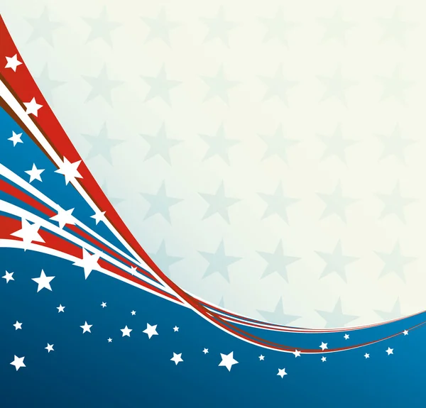 Drapeau américain, arrière-plan patriotique vectoriel — Image vectorielle